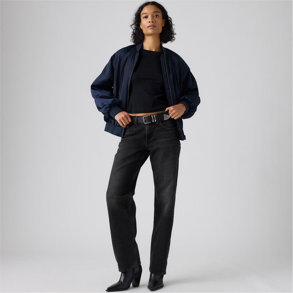 Calça Jeans Levi's Low Straight Preta Feminina