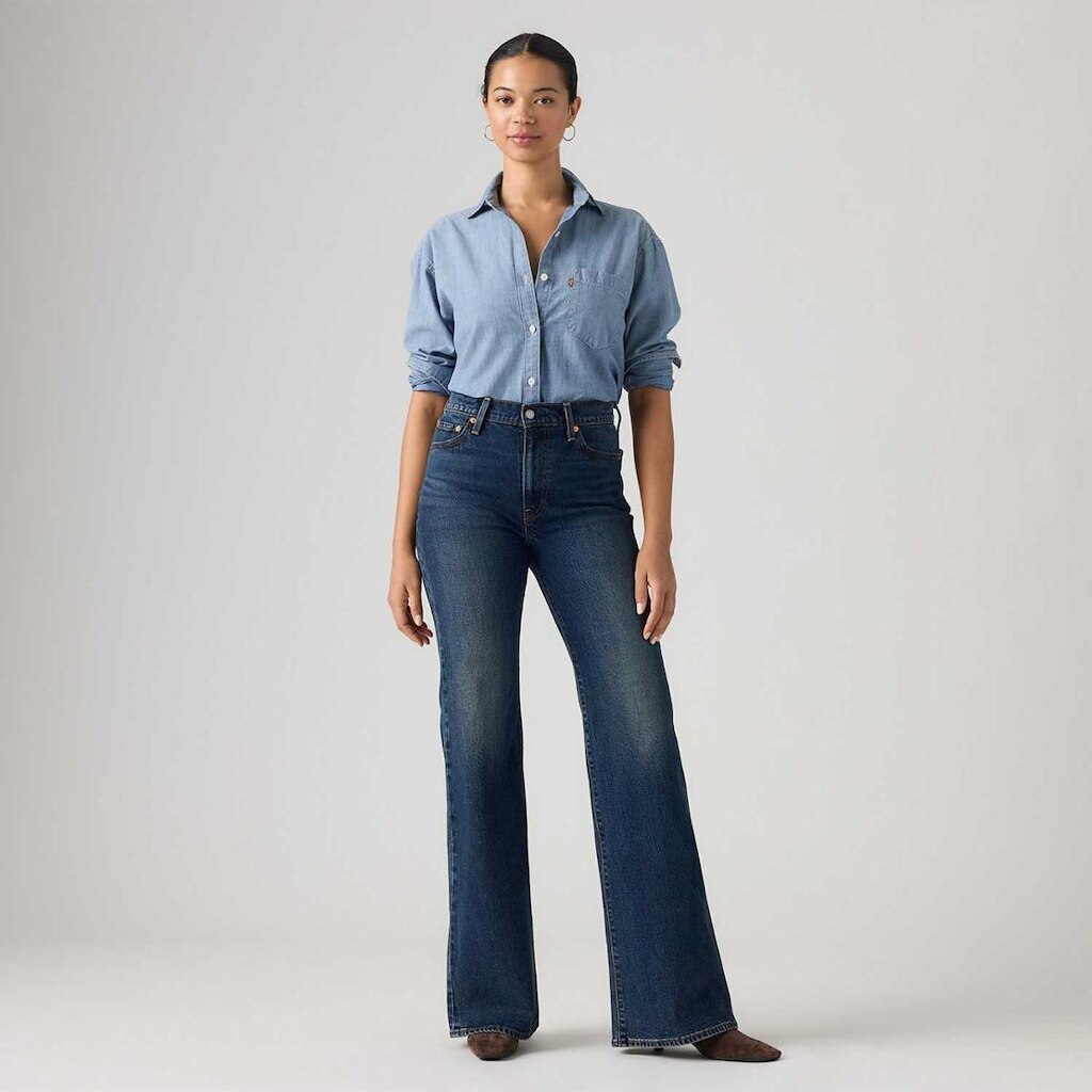 Calça Jeans Levi's Ribcage Flare Lavagem Escura Feminina