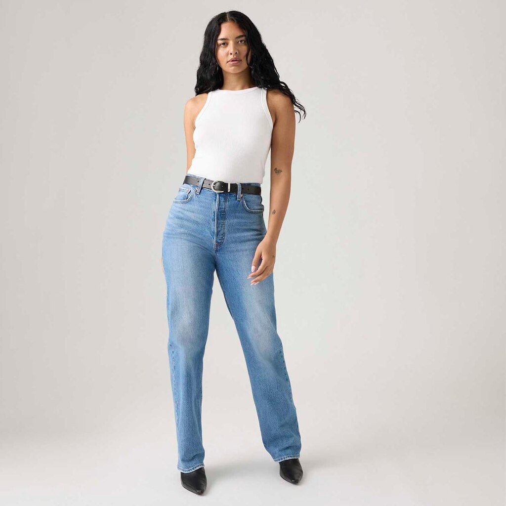 Calça Jeans Levi's Ribcage Full Lenght Lavagem Clara Feminina