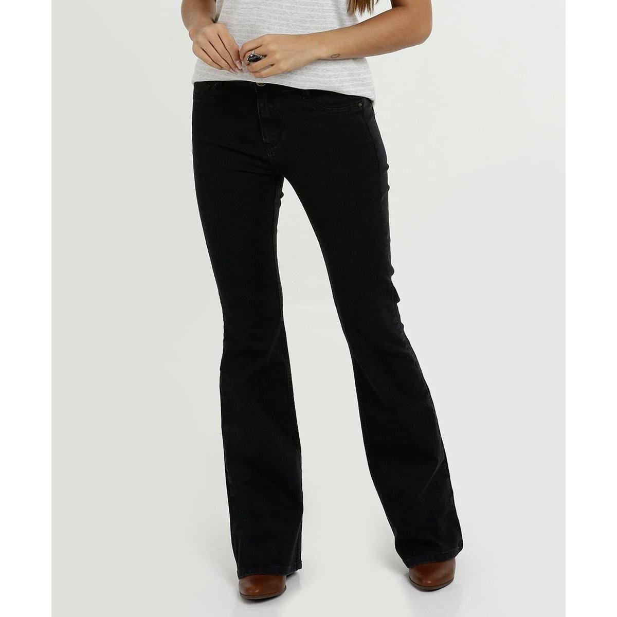 Calça Jeans Marisa Flare Feminina - Preto é ruim? Calça Jeans Marisa Flare Feminina - Preto é boa?