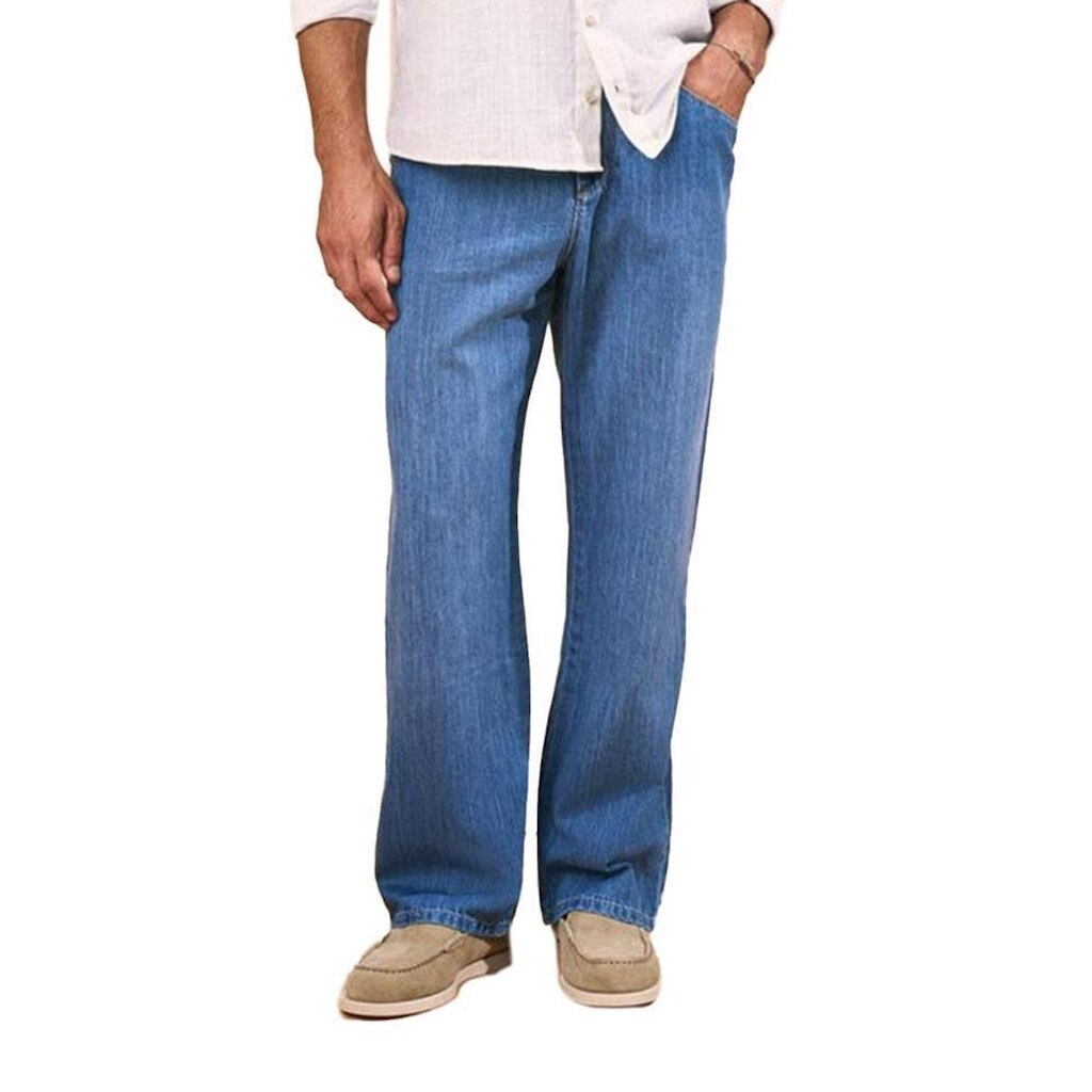 Calça Jeans Masculina Lado Avesso Relax Azul Médio - LH21176