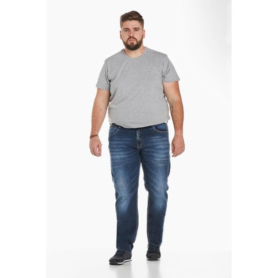 CalΓ§a Jeans Masculina Plus Size Slim Denuncia 1013300012 Azul