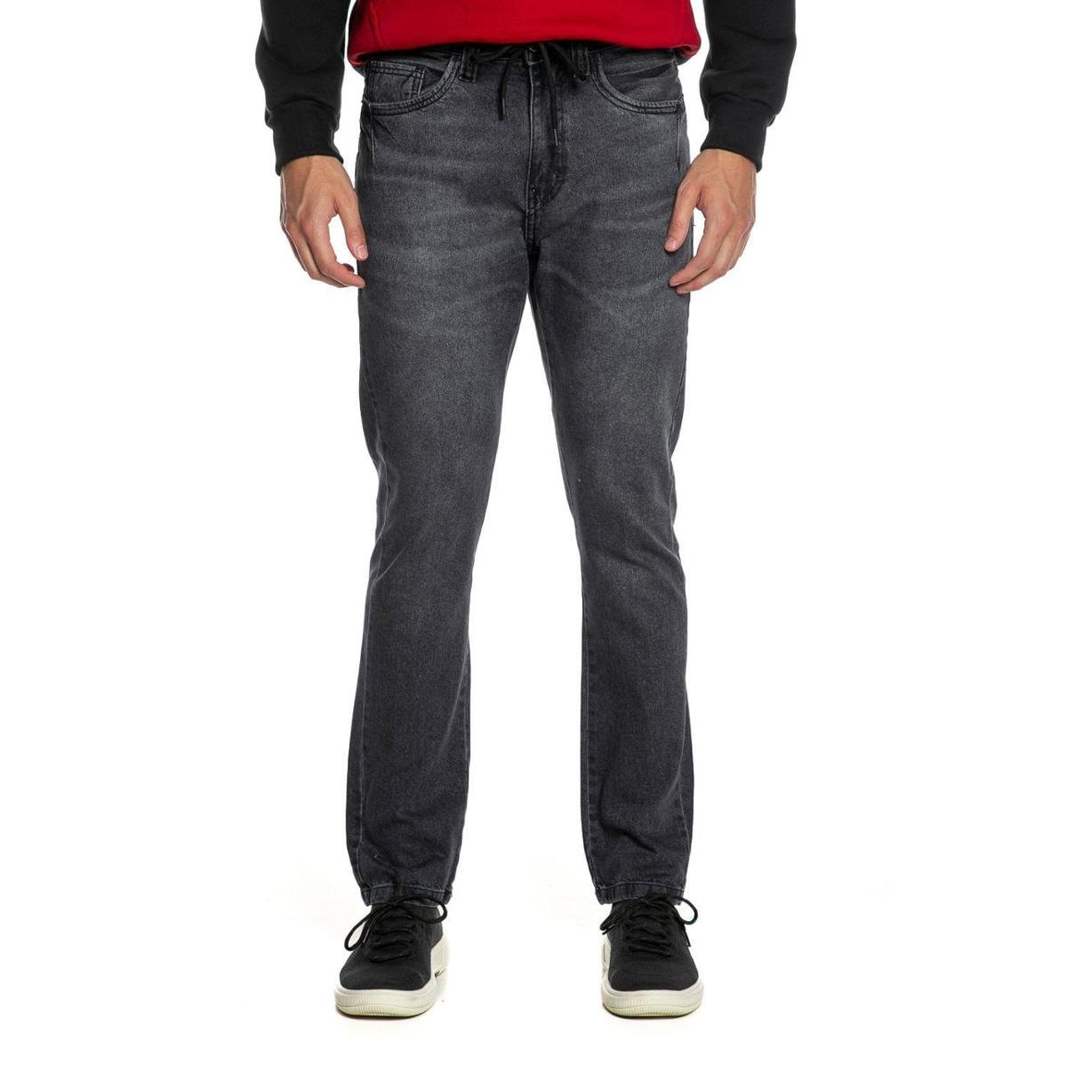 Calça Jeans Masculina Polo Wear Estonada - Preto Menor preço em Calça Jeans Masculina Polo Wear Estonada - Preto