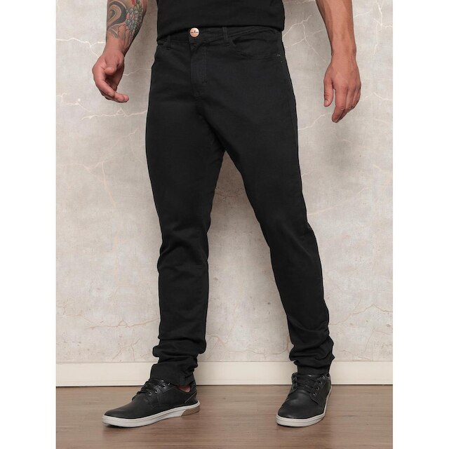 Calça Jeans Masculina Preta Basica e Sofisticada