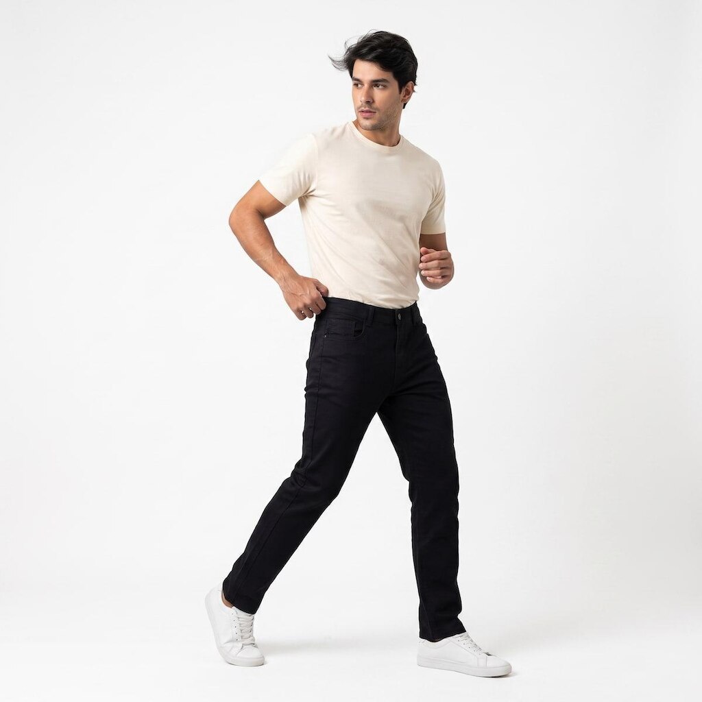 Calça Jeans Masculina Preta Ouzzare ZZ70040