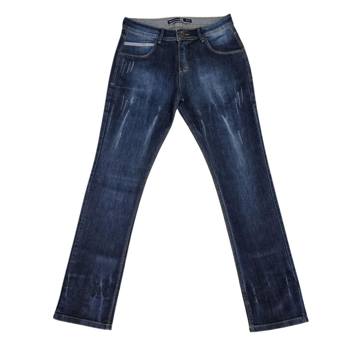 Calça Jeans Masculina Slim Destroyed Algodão Com Elastano 40 Ao 48 Squadrão Jeans Menor preço em Calça Jeans Masculina Slim Destroyed Algodão Com Elastano 40 Ao 48 Squadrão Jeans