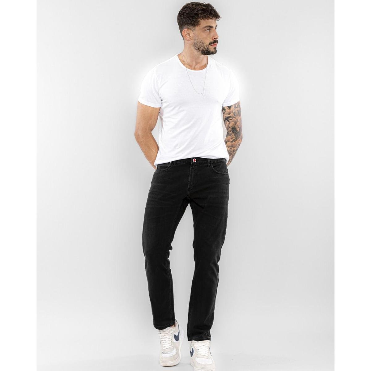 Calça Jeans Masculina Slim Fit Preto Bielástico Extreme Power 22339 Preto Consciência - Preto Menor preço em Calça Jeans Masculina Slim Fit Preto Bielástico Extreme Power 22339 Preto Consciência - Preto