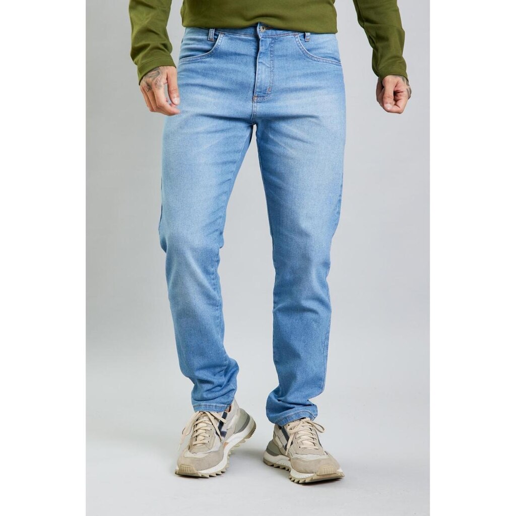 Calça Jeans Masculina Slim Fit Tradicional Lavagem Média Lemier Collection