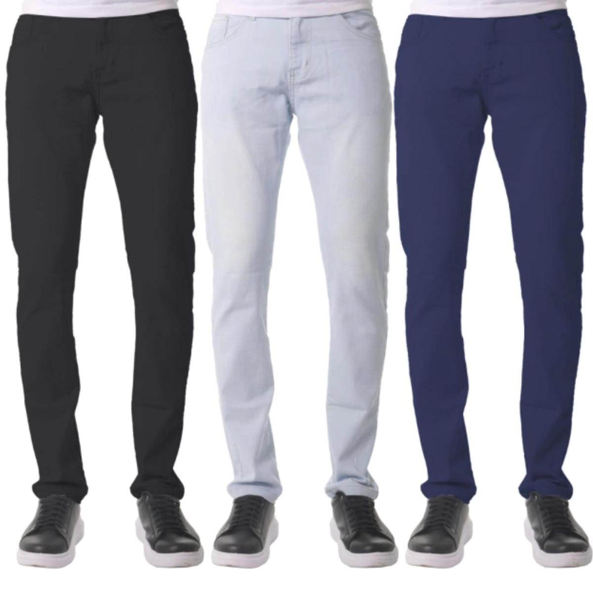 Calça Jeans Masculina Slim Kit com 03 Vira Lata Wear Originais Lavadas - Sortido é ruim? Calça Jeans Masculina Slim Kit com 03 Vira Lata Wear Originais Lavadas - Sortido é boa?