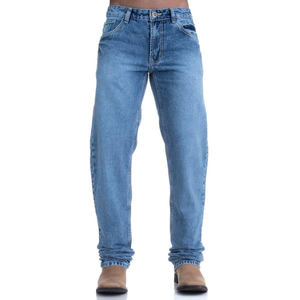 CALÇA JEANS MASCULINA TEXAS FARM - HARD 100% - PDM026 - VERDE NEON