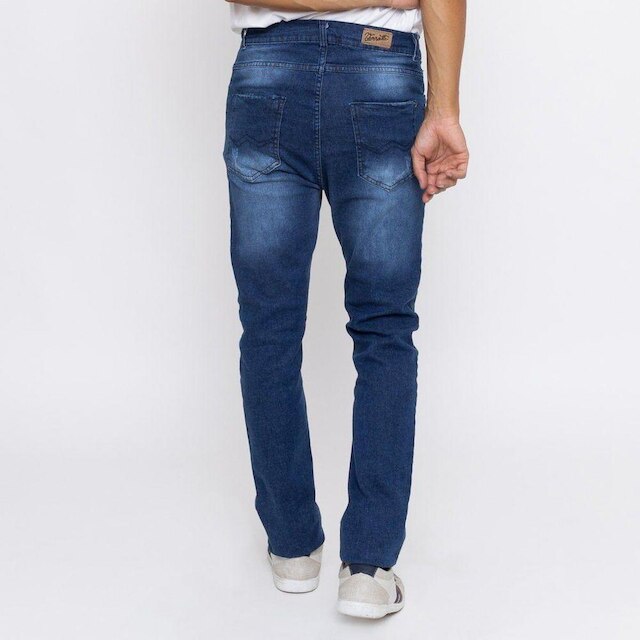 Calça Jeans Masculina Tradicional Lavagem Médio Premium Versatti Eslovénia