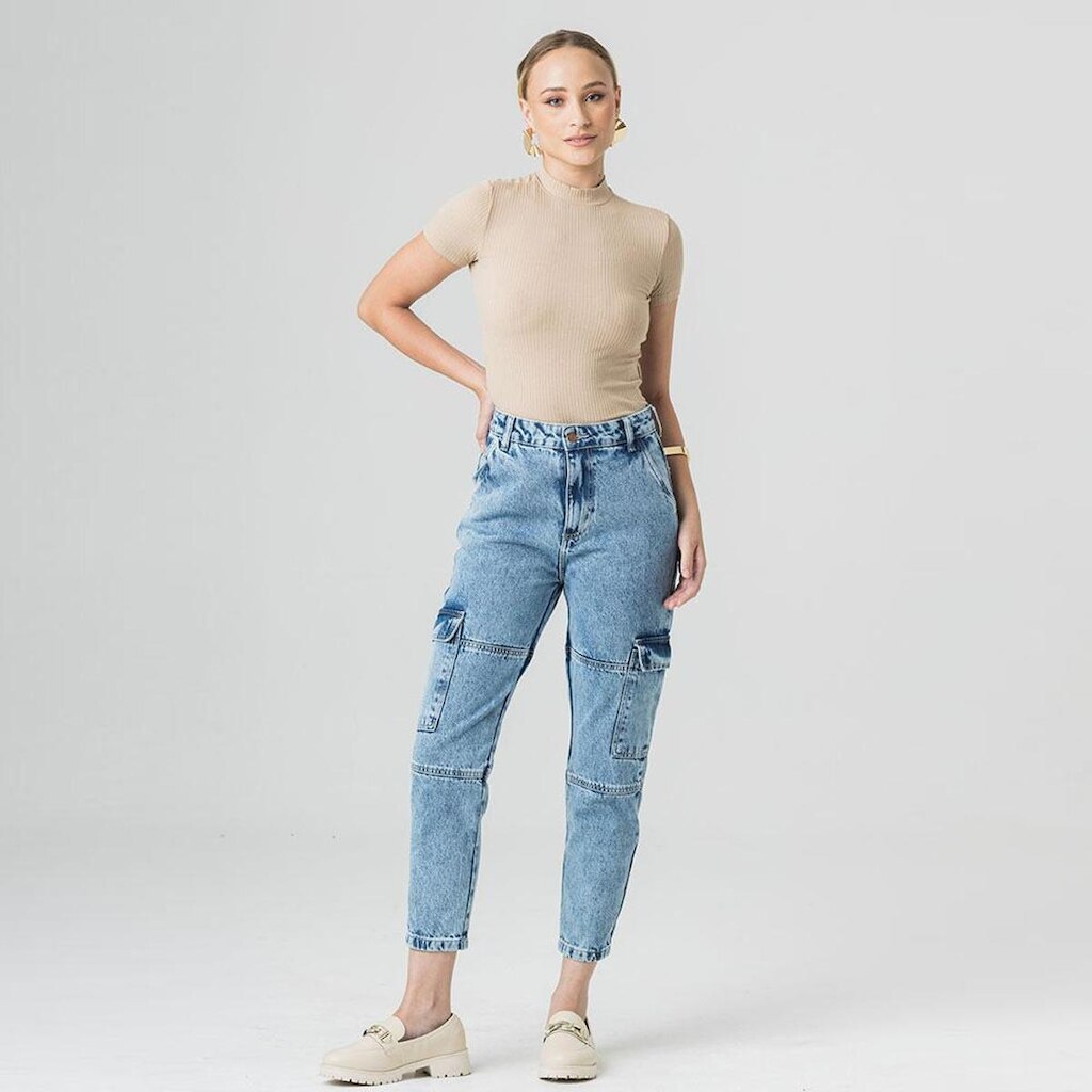 Calça Jeans Mom Feminina Disparate