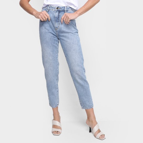 Calça Jeans Mom Morena Rosa Luisa Cintura Alta Feminina - Jeans