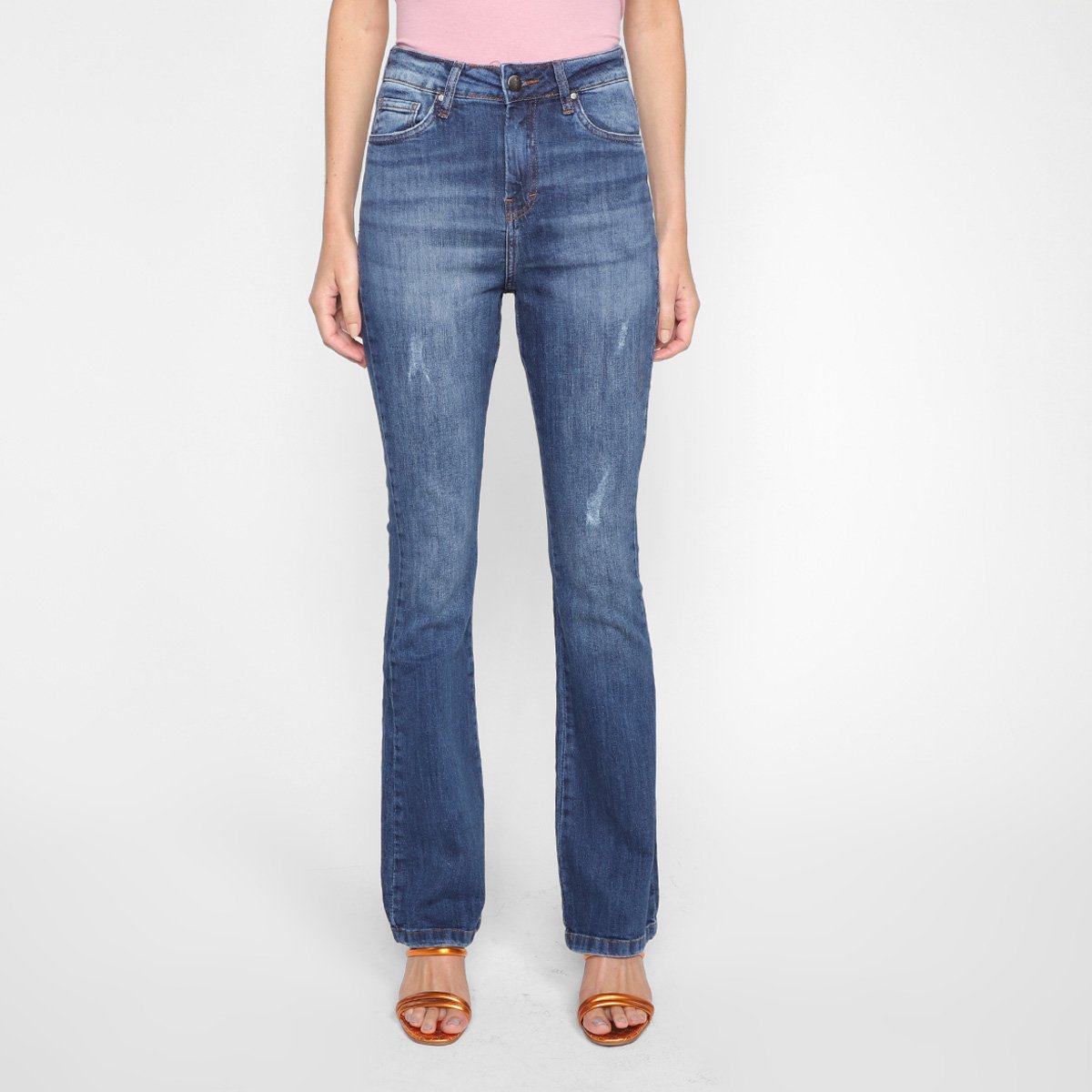 Calça Jeans Polo Wear Premium Bootcut Feminina - Azul Menor preço em Calça Jeans Polo Wear Premium Bootcut Feminina - Azul