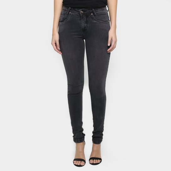 Calça Jeans Preston Skinny Estonada - Preto