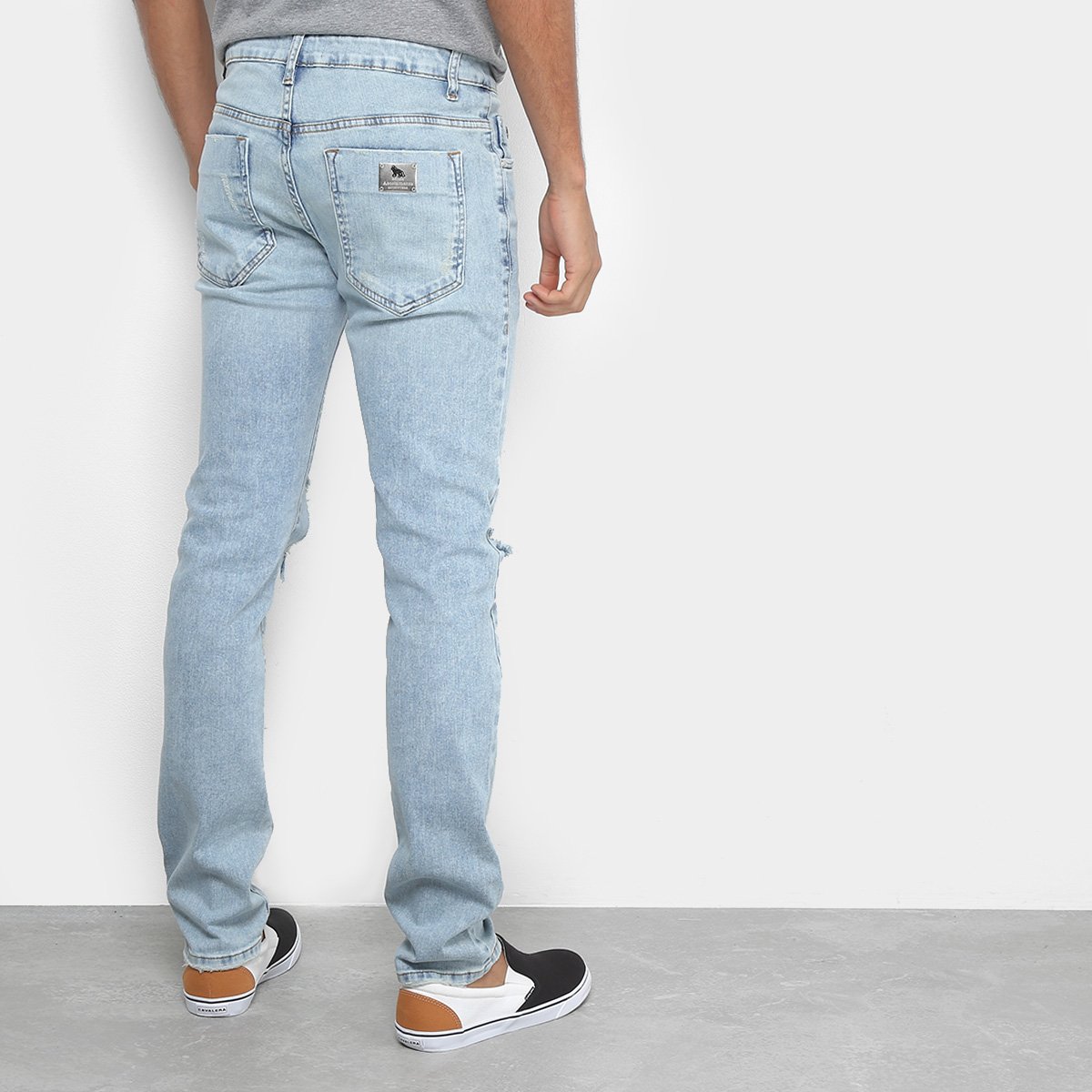 calça jeans acostamento masculina