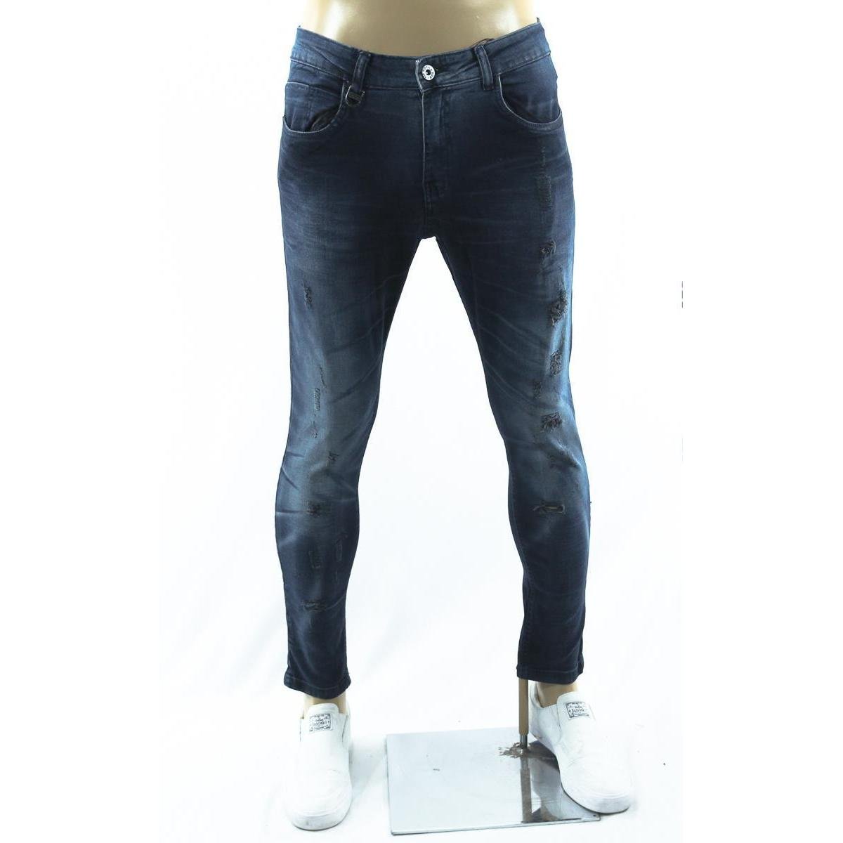 CALÇA JEANS ROCK & SODA COM RASGOS AZUL ESCURO - MASCULINO - Azul Escuro Menor preço em CALÇA JEANS ROCK & SODA COM RASGOS AZUL ESCURO - MASCULINO - Azul Escuro