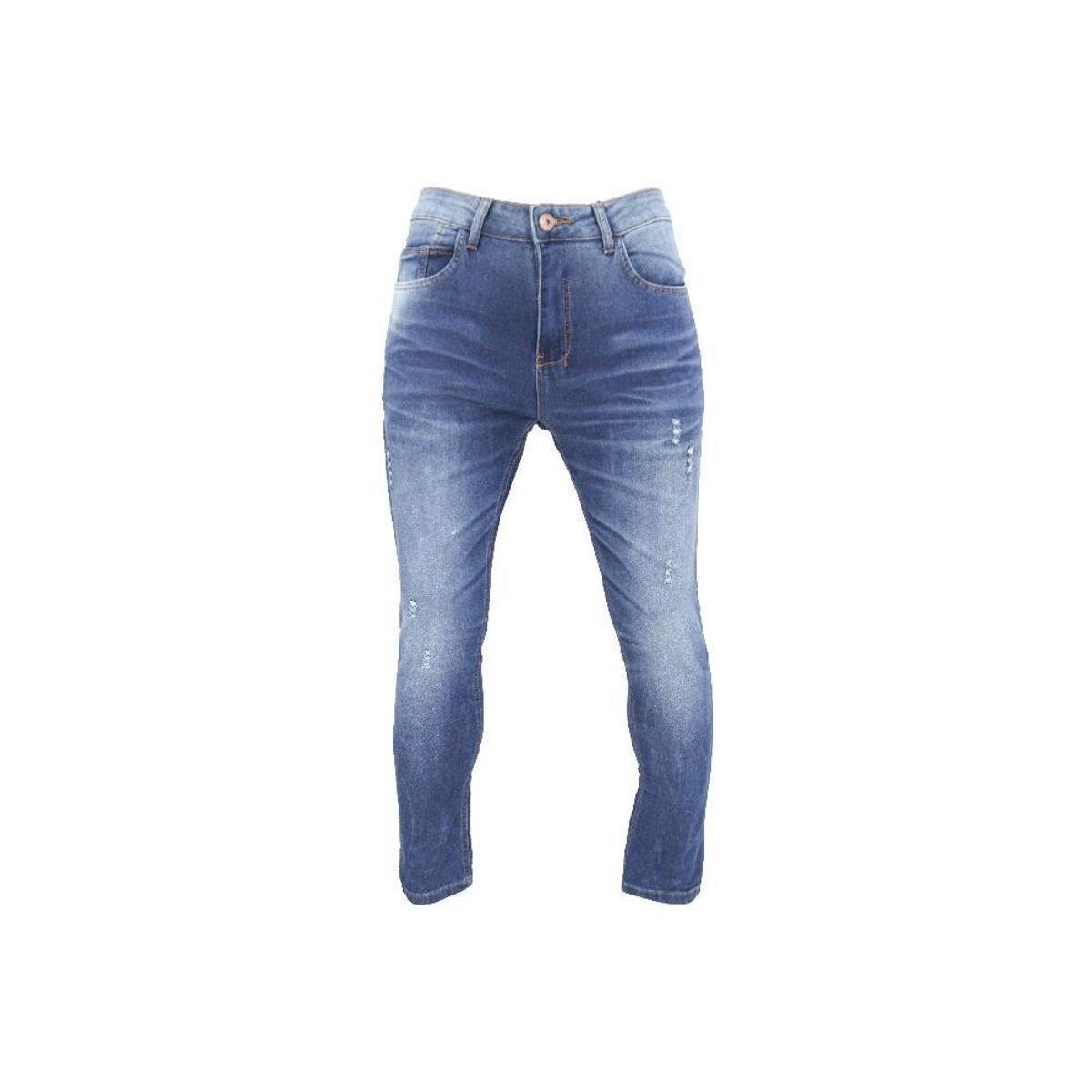 CALÇA JEANS ROCK & SODA COM RASGOS AZUL - MASCULINO - Azul Menor preço em CALÇA JEANS ROCK & SODA COM RASGOS AZUL - MASCULINO - Azul