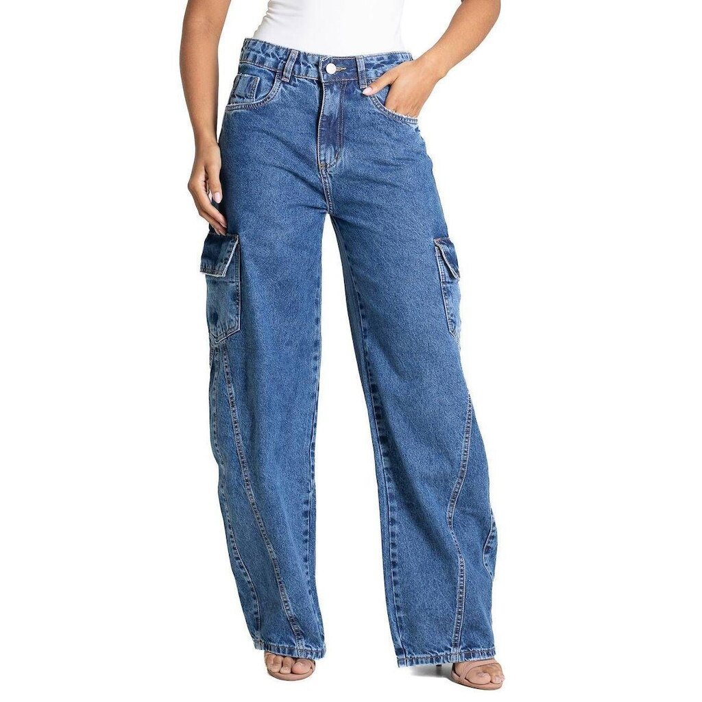 Calça Jeans Sawary Balloon - 283231 - Azul 42