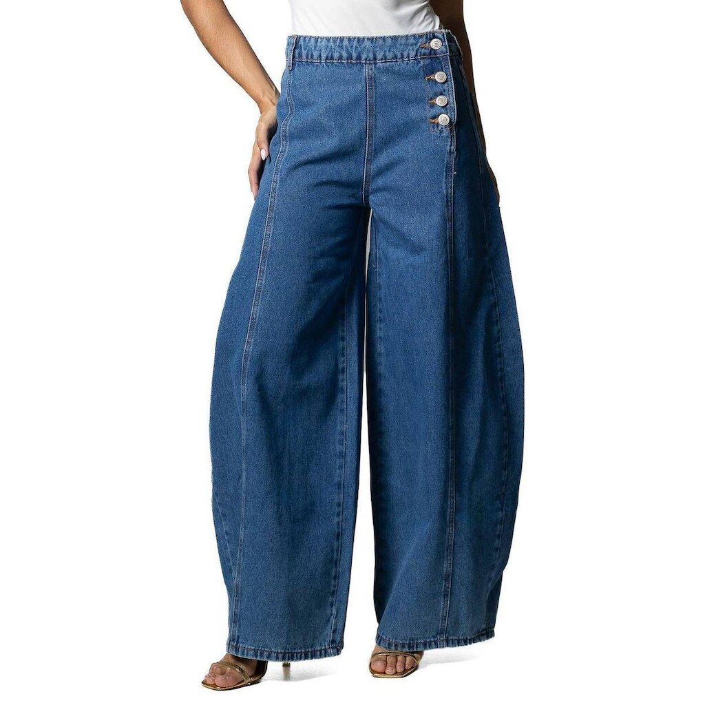 Calça Jeans Sawary Balloon - 283543 - Azul médio 38
