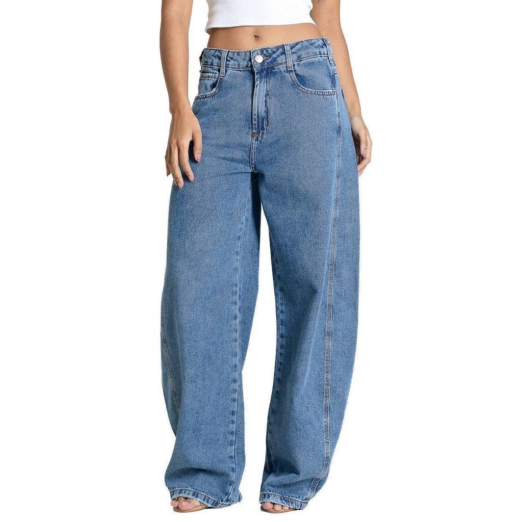 Calça Jeans Sawary Barrel - 283755 - Azul médio 34