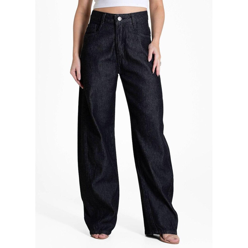 Calça Jeans Sawary Barrel - 283805 - Preto 40