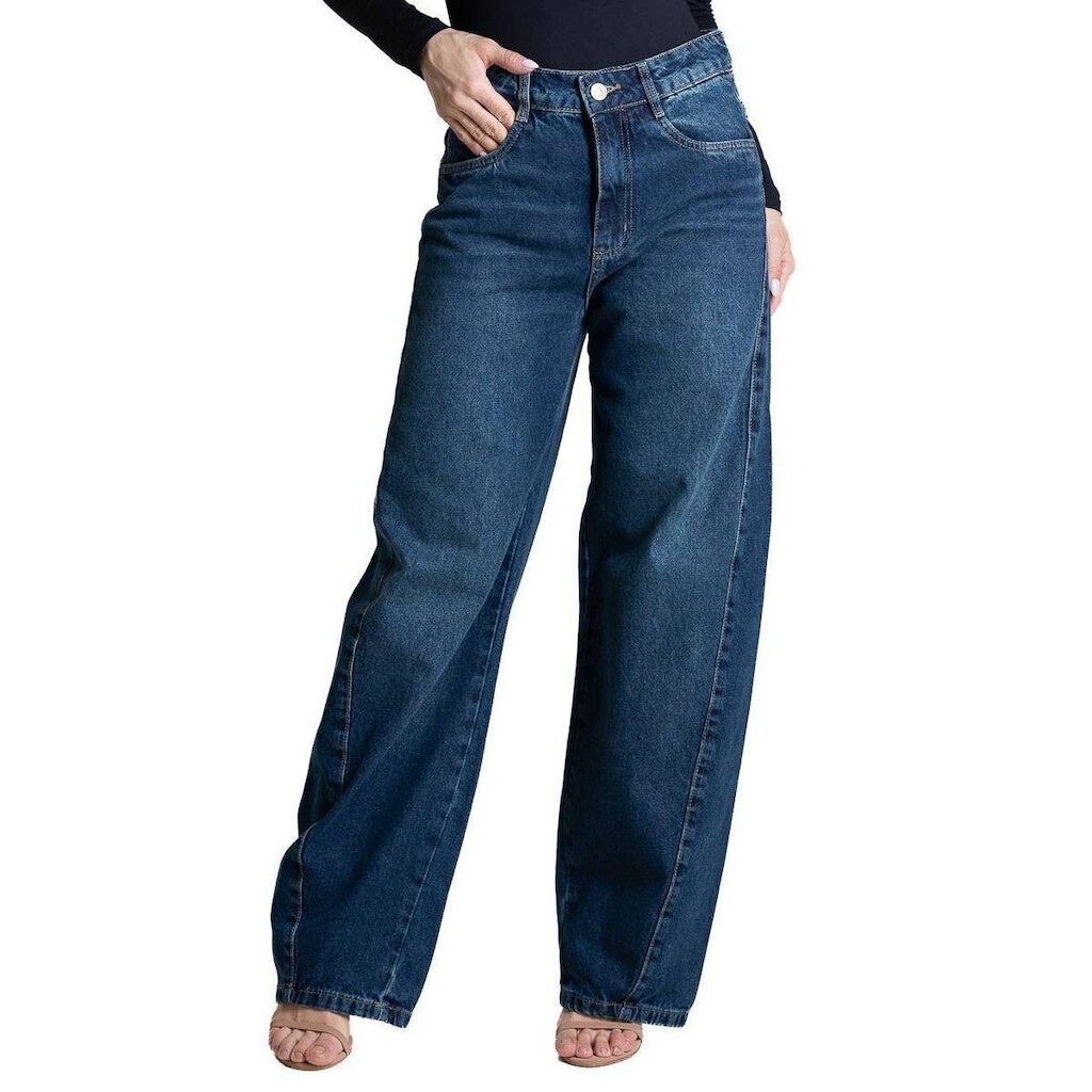 Calça Jeans Sawary Barrel - 283866 - Azul médio 46