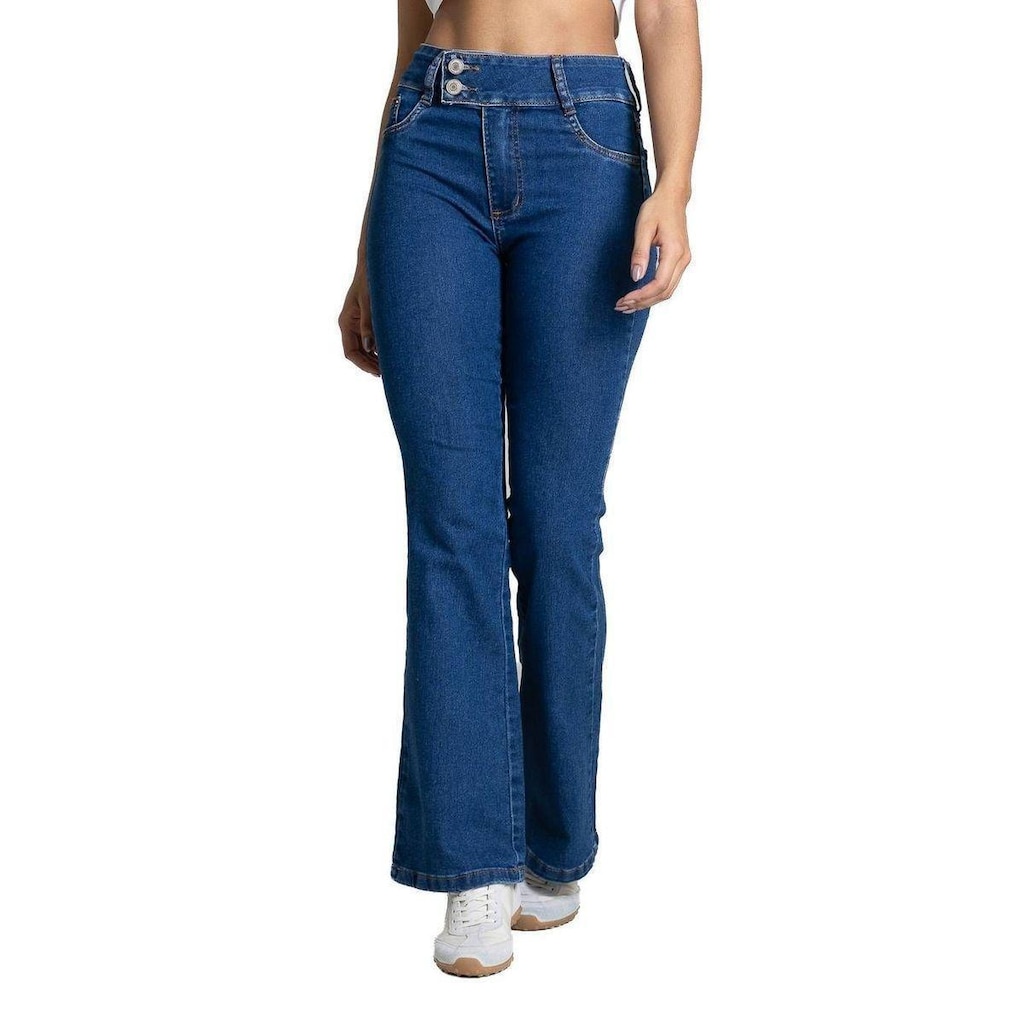 Calça Jeans Sawary Boot Cut Petit - 284045 - Azul médio 46