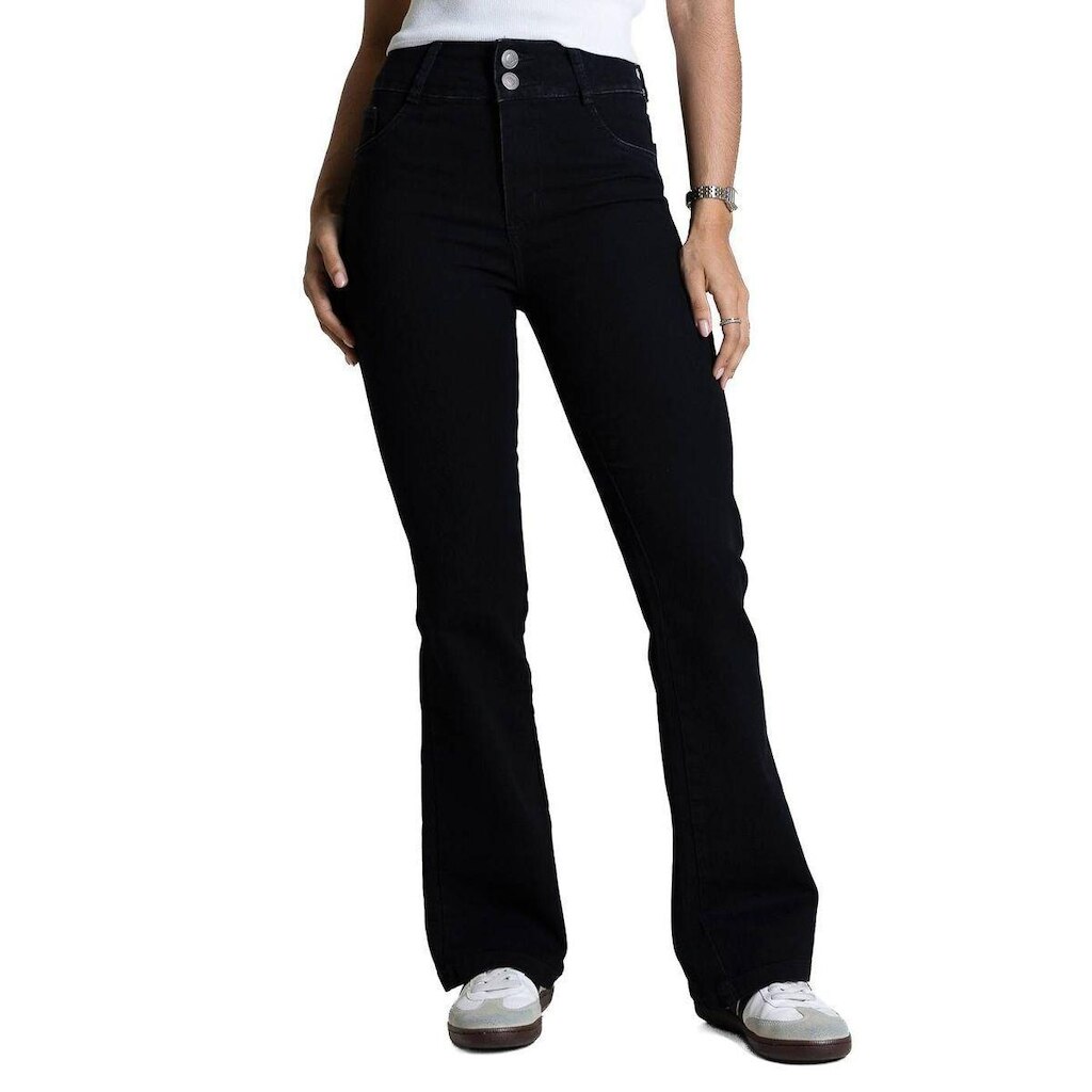 Calça Jeans Sawary Boot Cut Petit - 284050 - Preto 46
