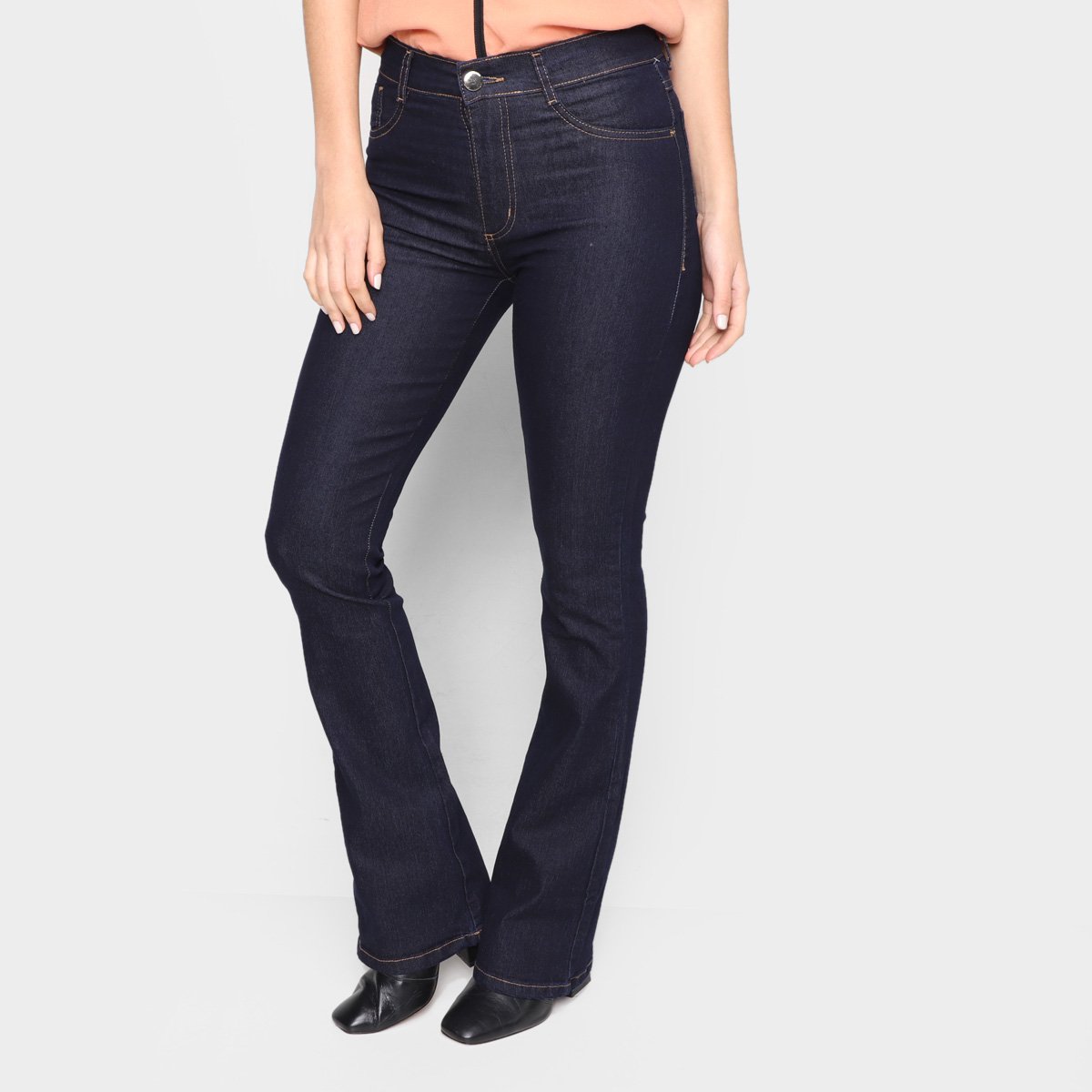 Calça Jeans Sawary Bootcut Feminina - Azul Escuro Menor preço em Calça Jeans Sawary Bootcut Feminina - Azul Escuro
