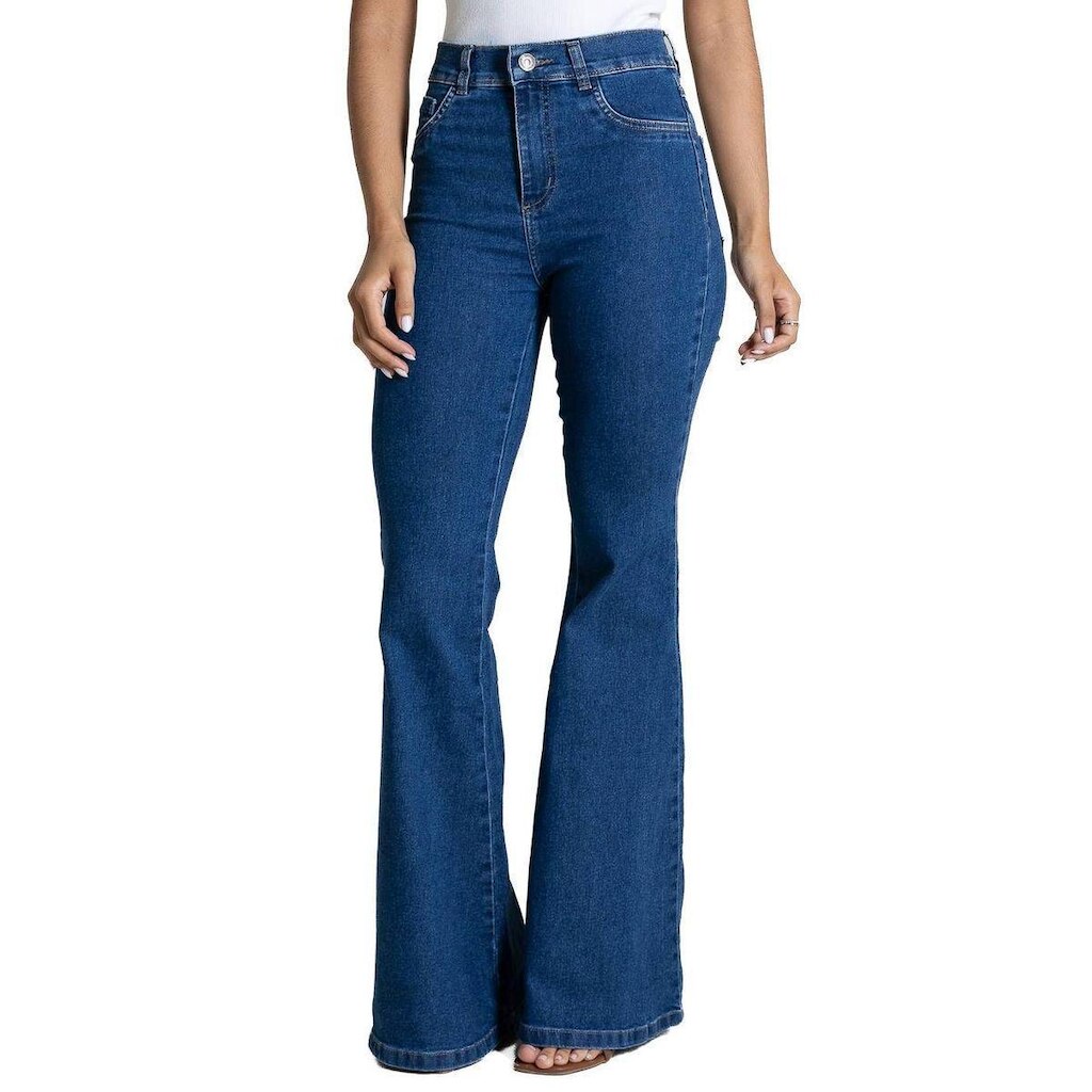 Calça Jeans Sawary Flare - 284445 - Azul escuro 46