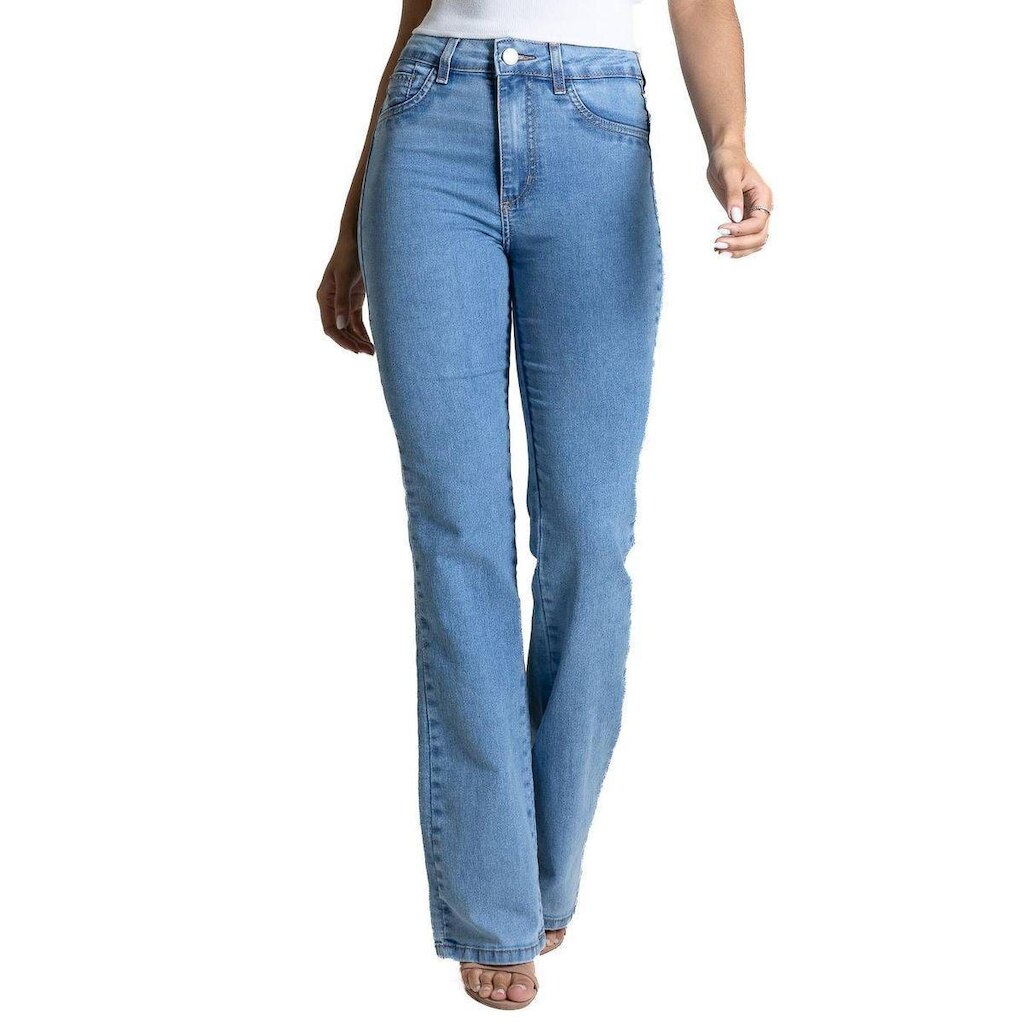 Calça Jeans Sawary Push Up Boot Cut - 283963 - Azul claro 46