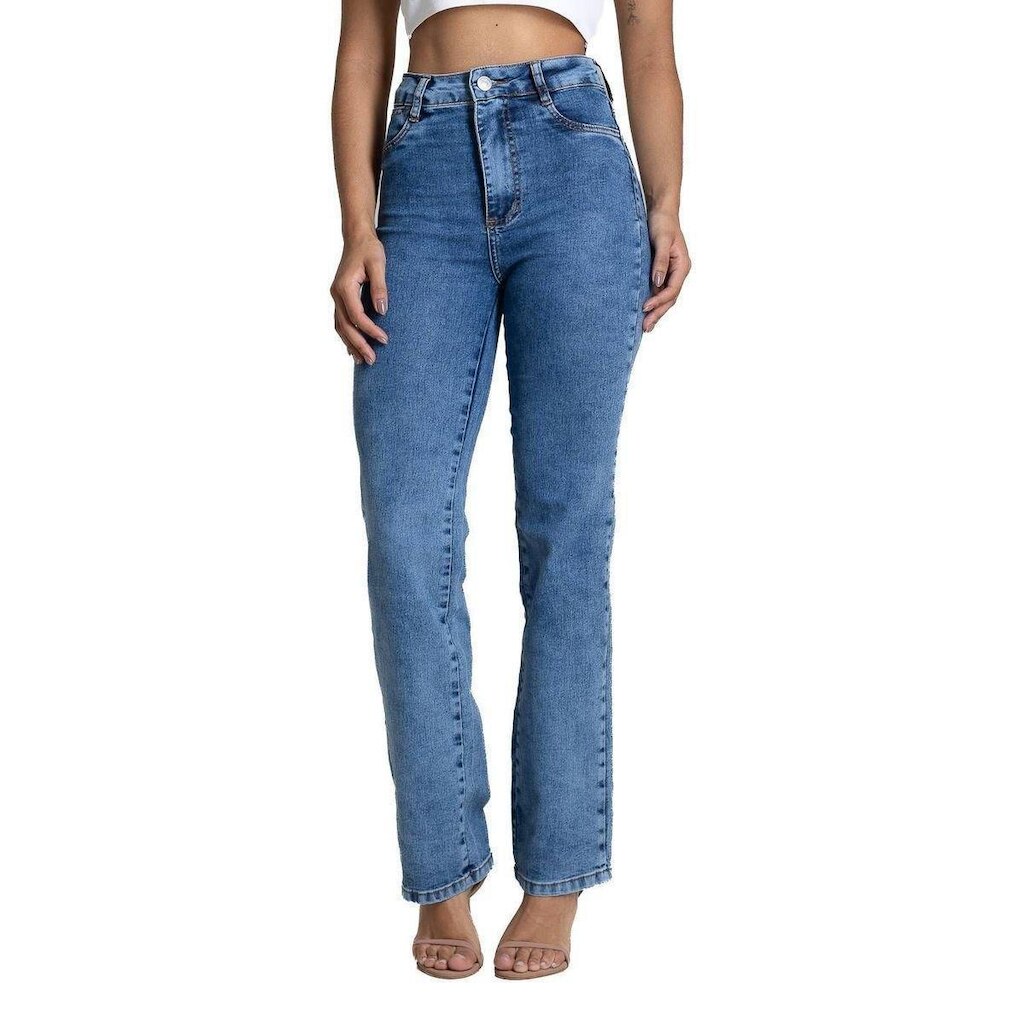 Calça Jeans Sawary Reta - 283476 - Azul médio 42