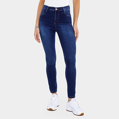 Calça Jeans Sawary Skinny Cintura Alta C/ Elastano Feminina - Feminino