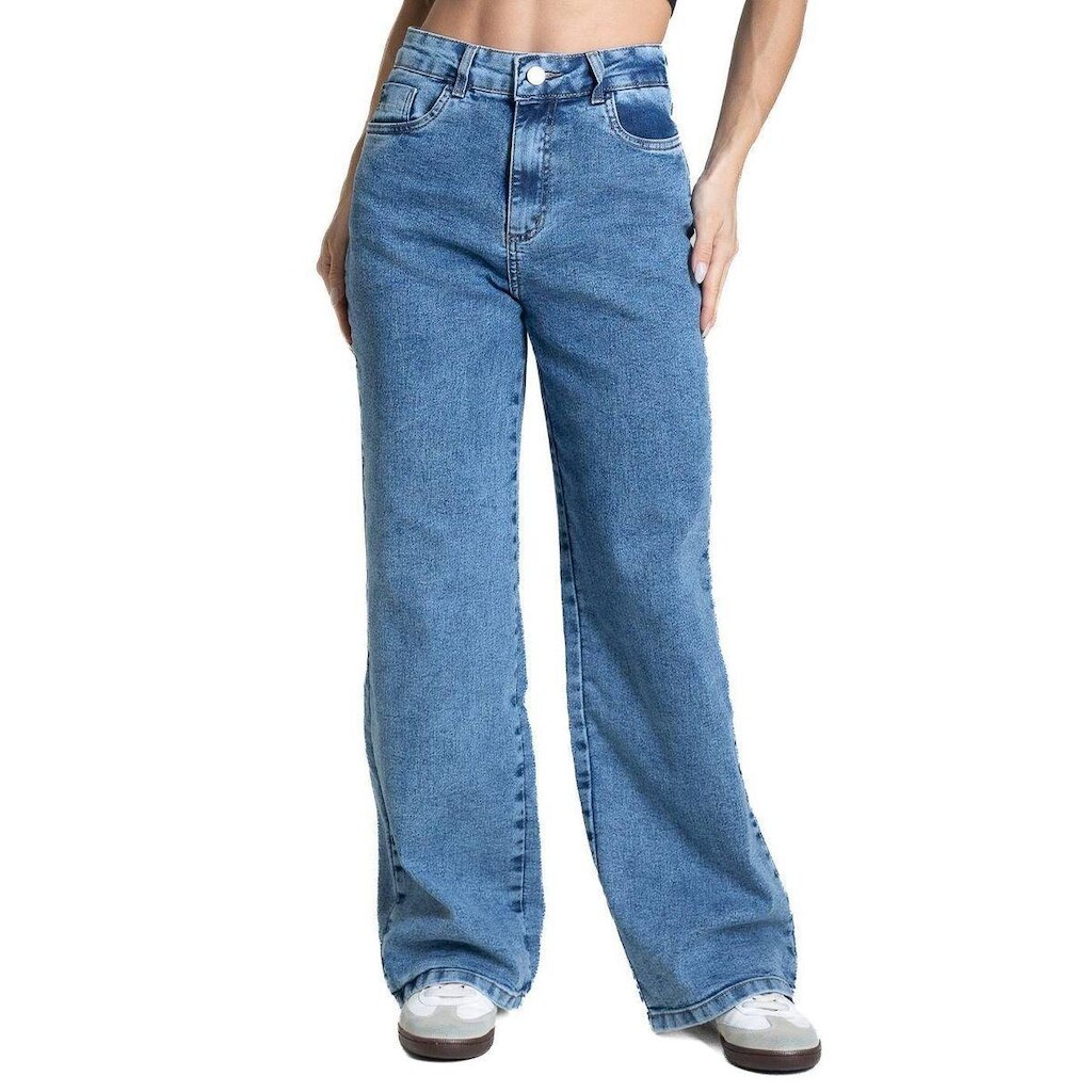 Calça Jeans Sawary Wide Leg Petit - 284178 - Azul médio claro 46