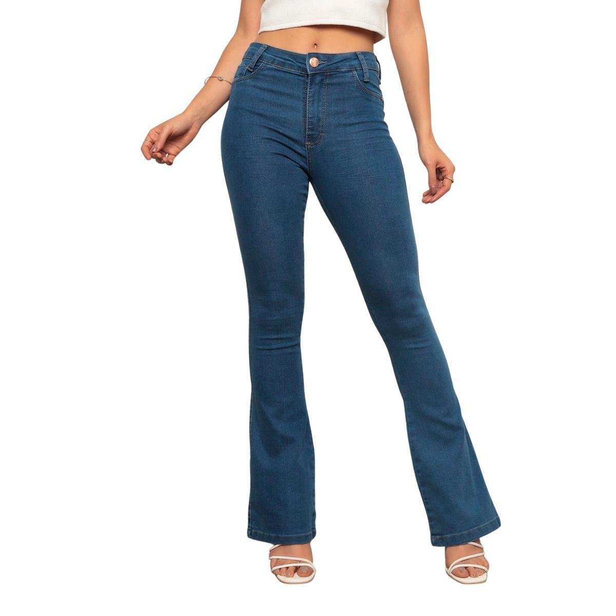 Calça Jeans SK Jeans Premium C/ Bolso Traseiro Feminina Menor preço em Calça Jeans SK Jeans Premium C/ Bolso Traseiro Feminina