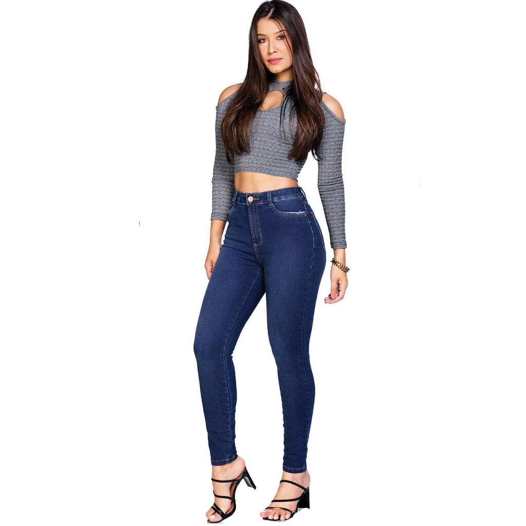 Calça Jeans Skinny 360 Azul Tam. 38