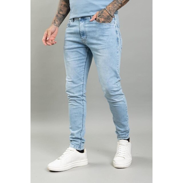 Calça Jeans Skinny Básica Lavagem Clara Masculina Dialogo