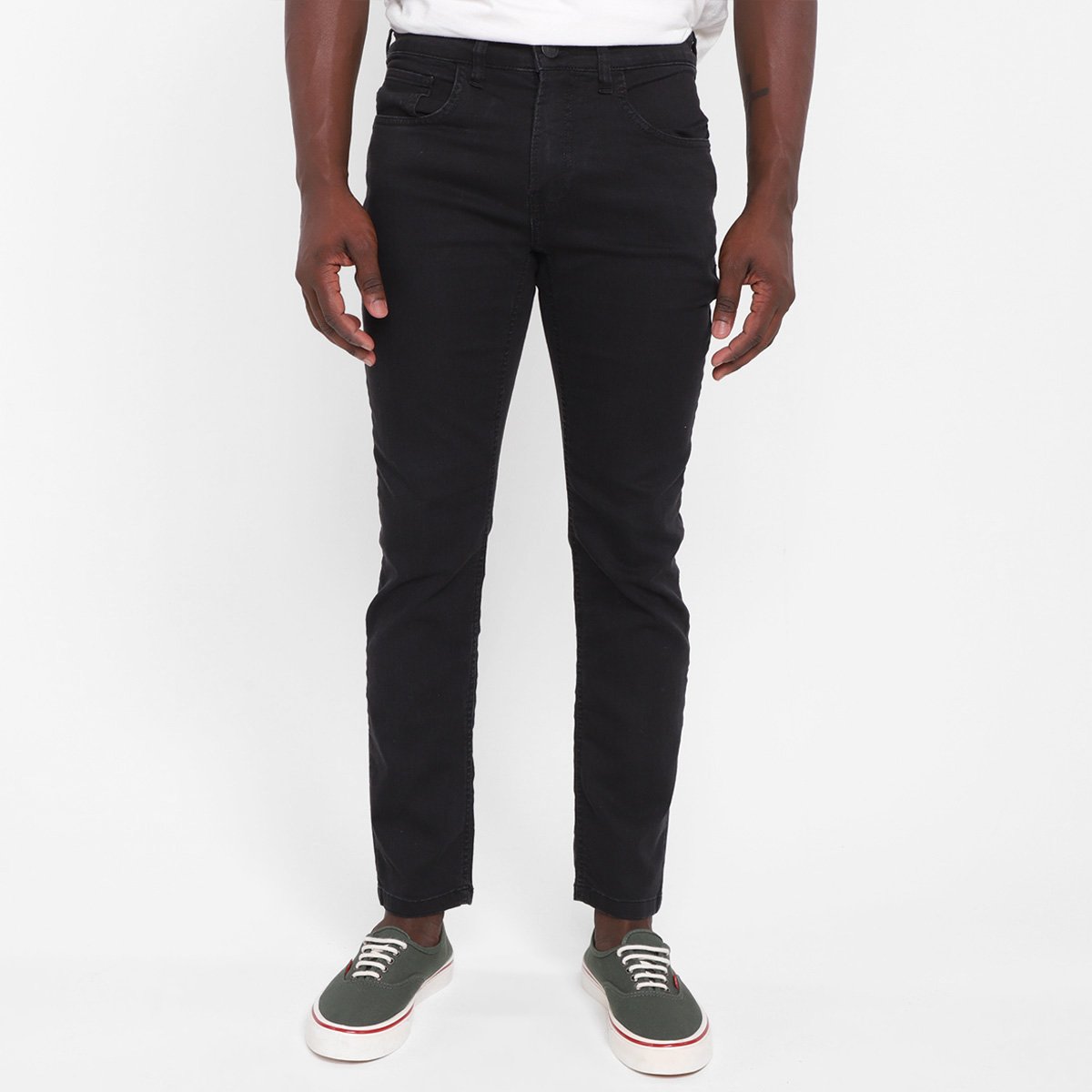 Calça Jeans Skinny Calvin Klein Five Pockets Masculina - Preto Menor preço em Calça Jeans Skinny Calvin Klein Five Pockets Masculina - Preto