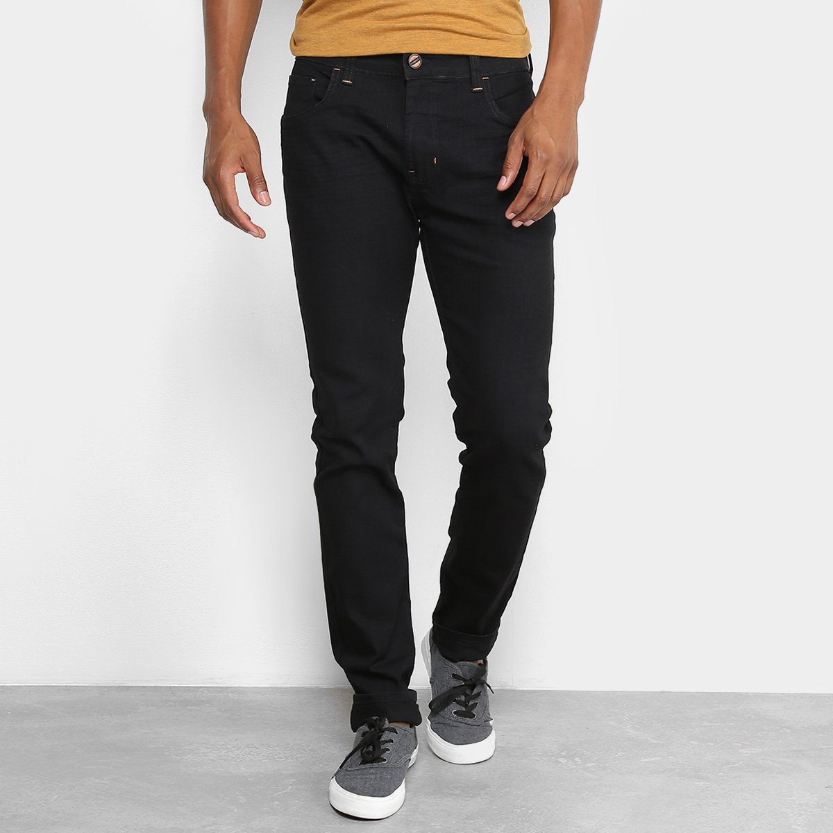 Calça Jeans Skinny Coca-Cola Masculina - Preto Menor preço em Calça Jeans Skinny Coca-Cola Masculina - Preto