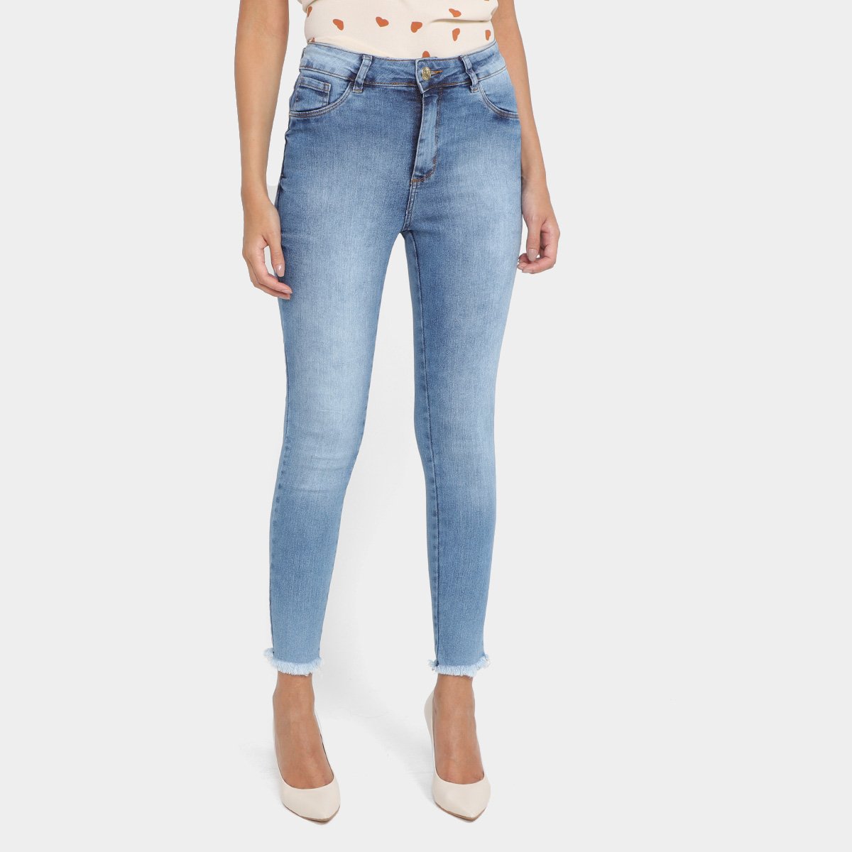 Calça Jeans Skinny Ecxo Barra Desfiada Feminina - Azul Claro é ruim? Calça Jeans Skinny Ecxo Barra Desfiada Feminina - Azul Claro é boa?