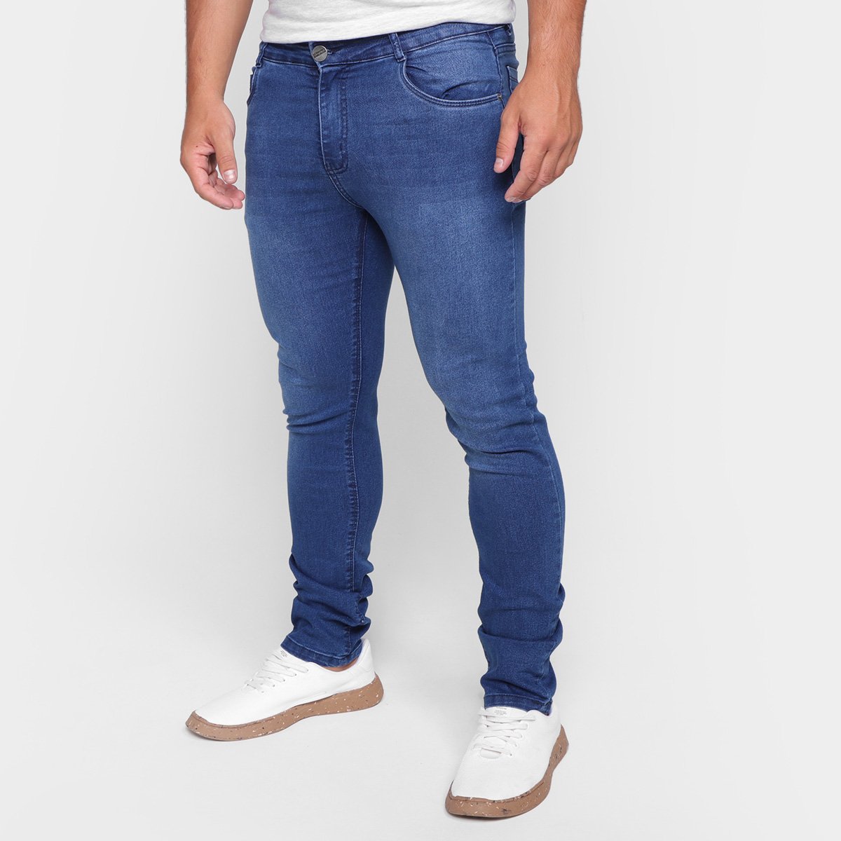 Calça Jeans Skinny Ecxo Estonada Masculina - Azul Claro é ruim? Calça Jeans Skinny Ecxo Estonada Masculina - Azul Claro é boa?