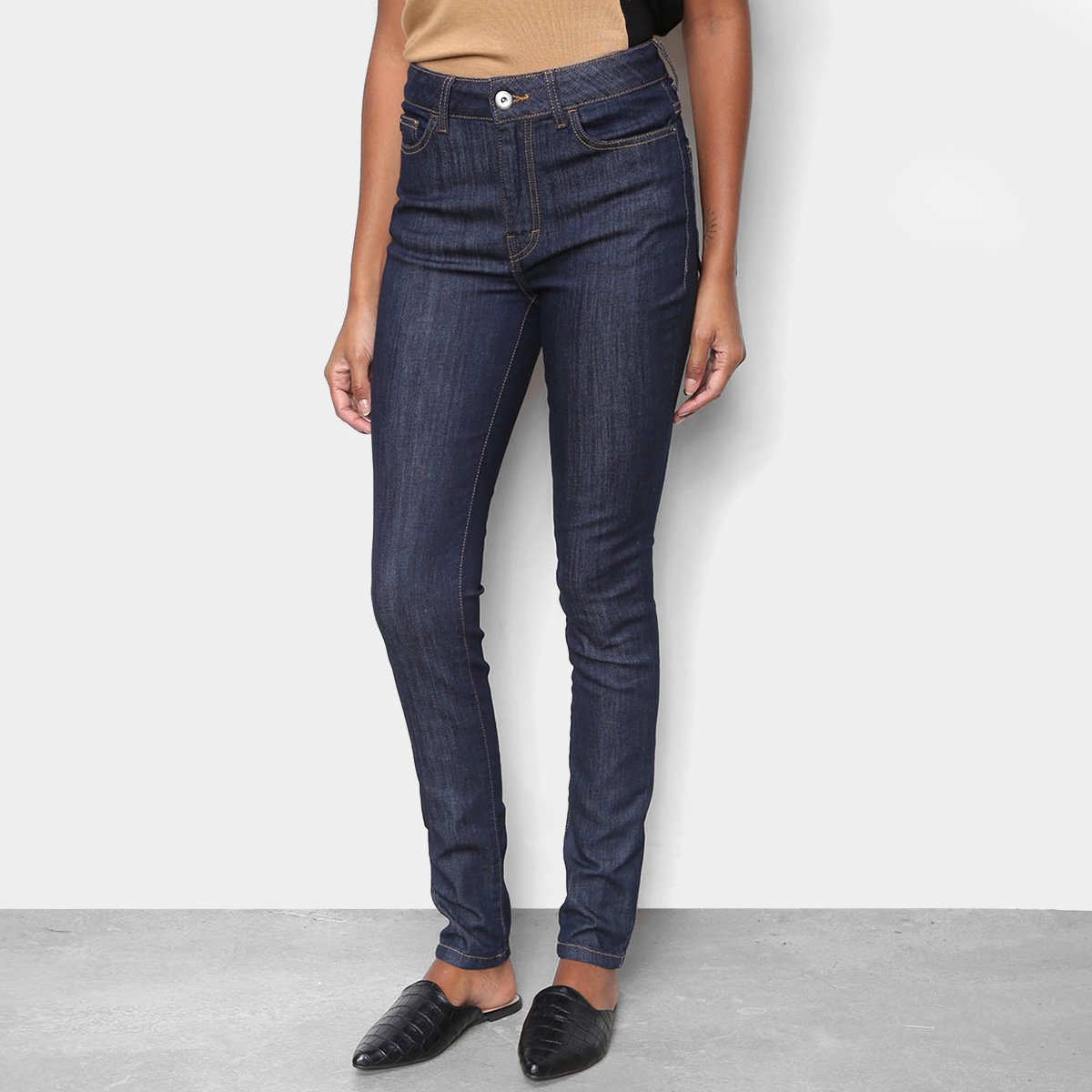 Calça Jeans Skinny Ellus Básica Feminina - Azul Menor preço em Calça Jeans Skinny Ellus Básica Feminina - Azul