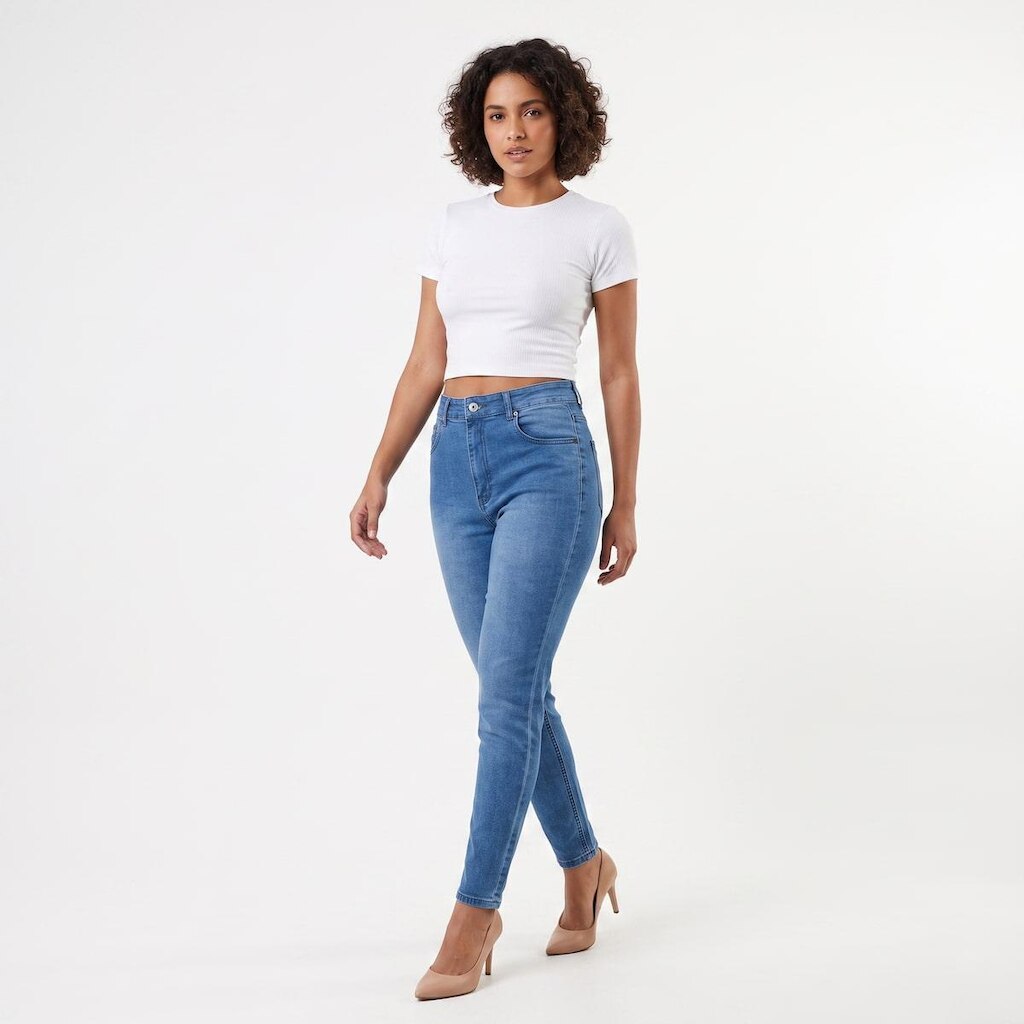 Calça Jeans Skinny Feminina Ouzzare Azul ZZ81147