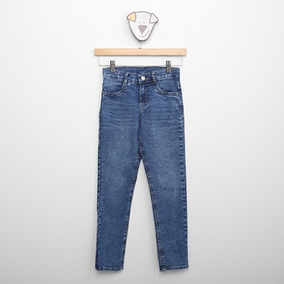 Calça Jeans Skinny Infantil Hering Kids Com Elastano Menina - Feminino