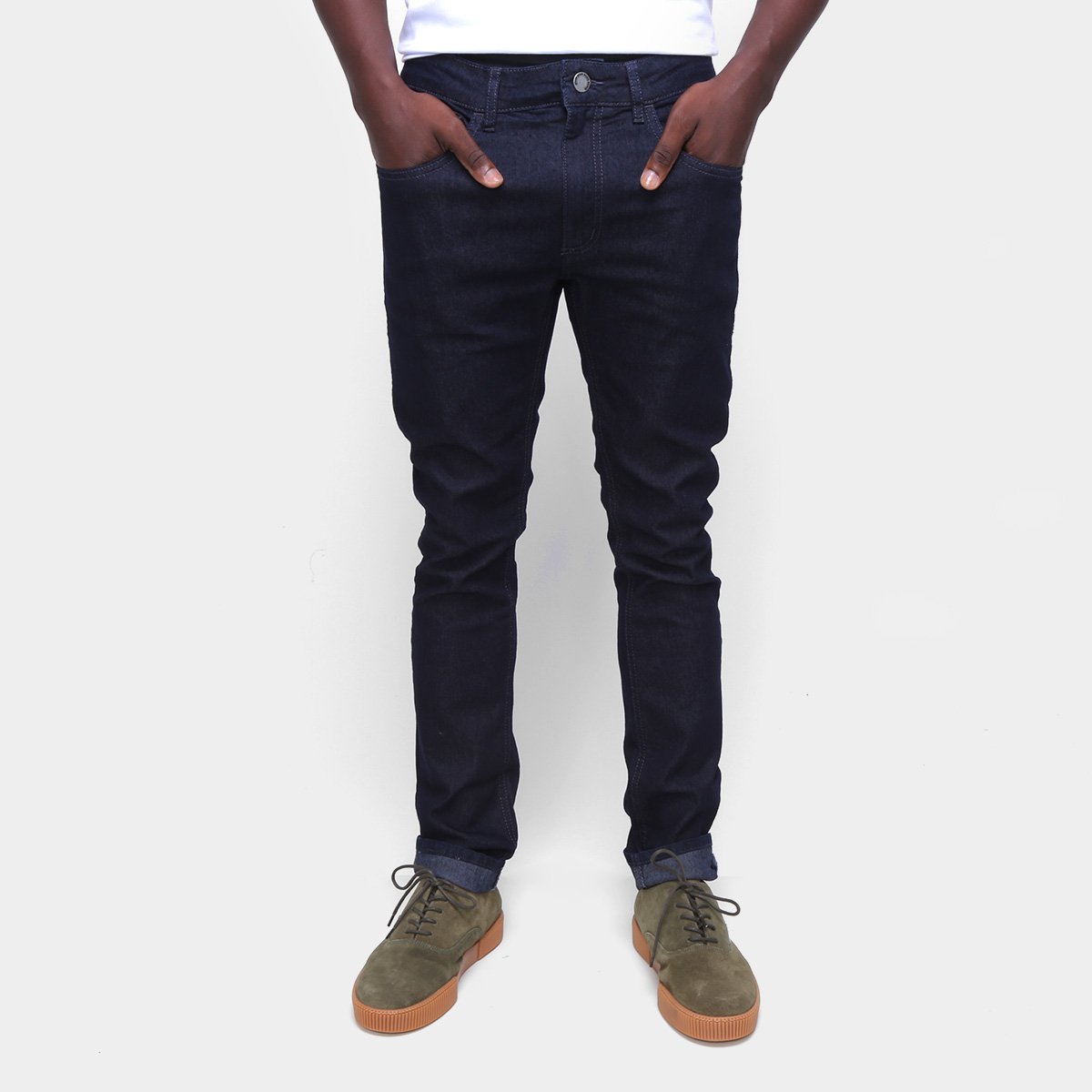 Calça Jeans Skinny John John Masculina - Azul Escuro Menor preço em Calça Jeans Skinny John John Masculina - Azul Escuro