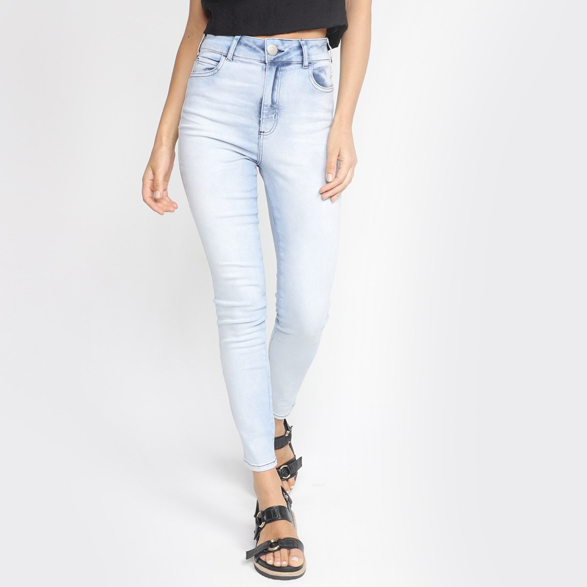 Calça Jeans Skinny Karen Colcci Cintura Alta Feminina - Azul é ruim? Calça Jeans Skinny Karen Colcci Cintura Alta Feminina - Azul é boa?