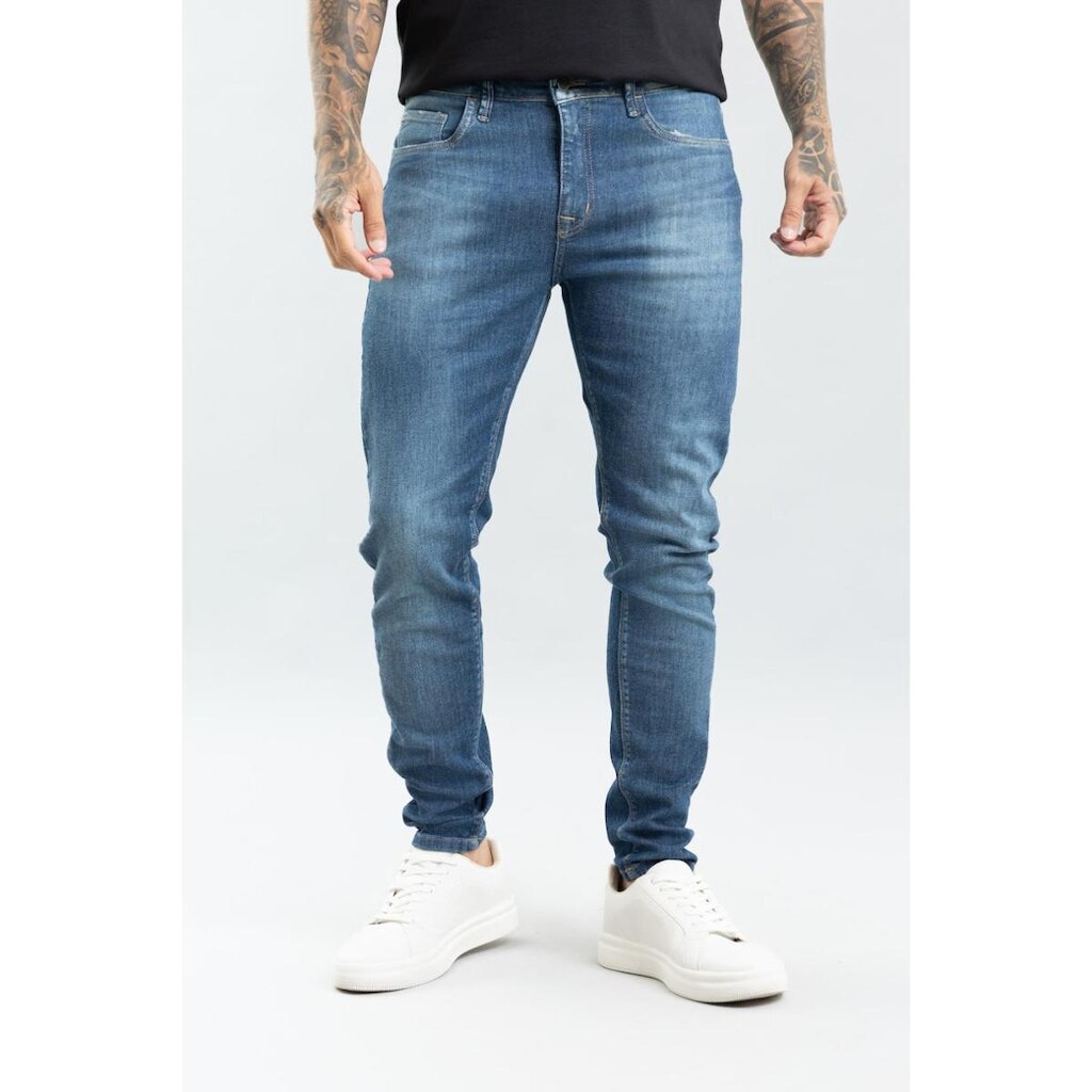 Calça Jeans Skinny Masculina Vintage com Puídos Dialogo