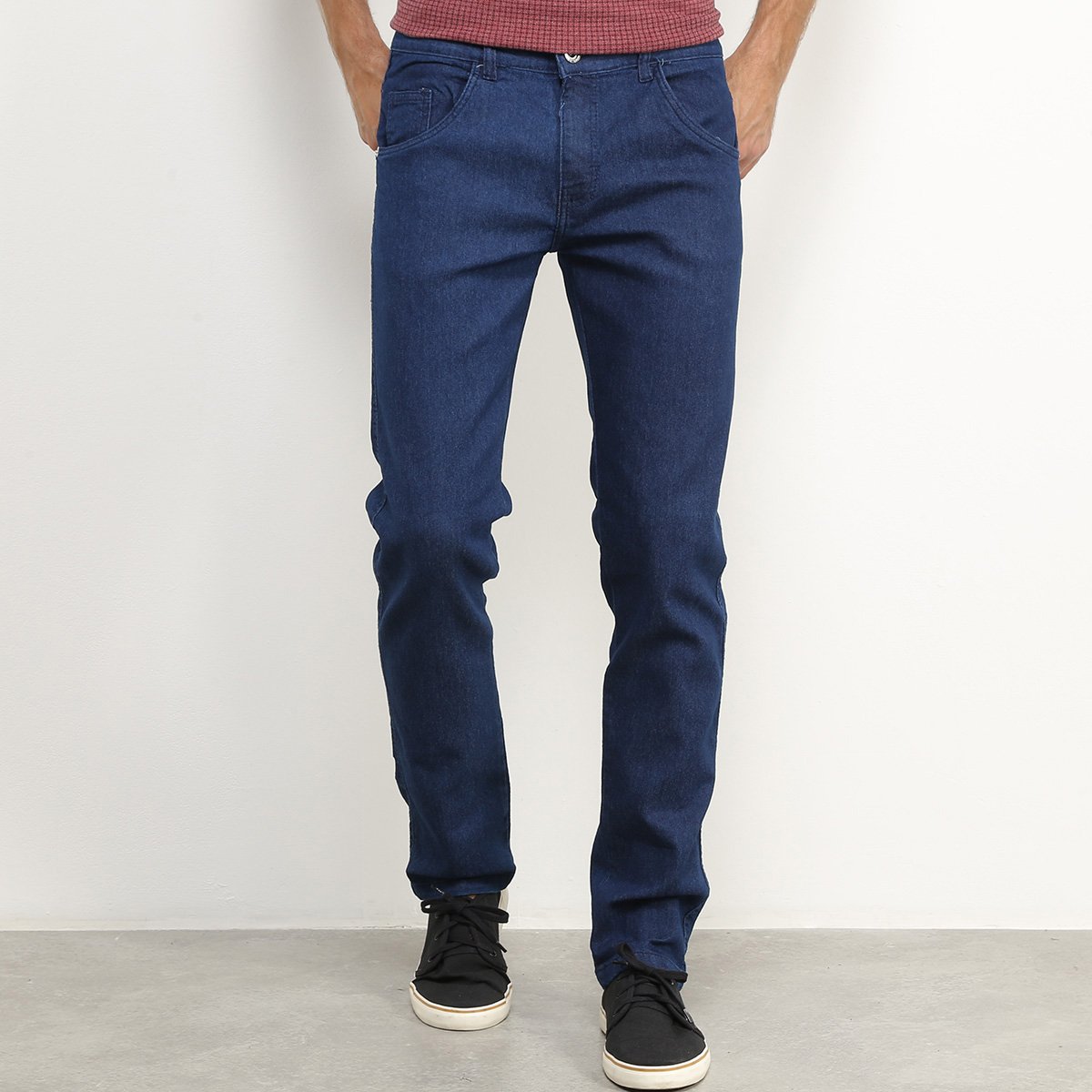 Calça Jeans Skinny Preston Básica Com Elastano Masculina - Azul Menor preço em Calça Jeans Skinny Preston Básica Com Elastano Masculina - Azul