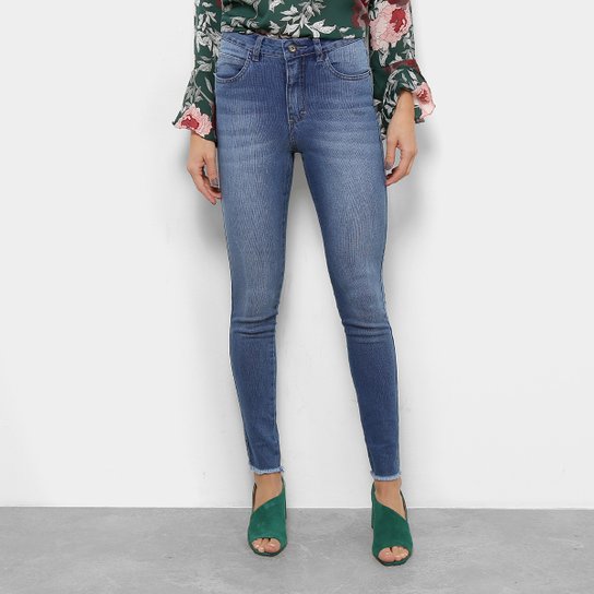Calça Jeans Skinny Razon Cintura Média Feminina - Azul